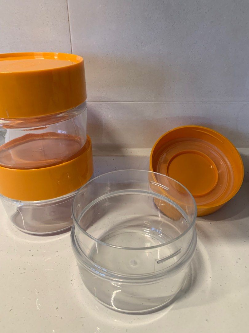 High Quality Plastic Containers (Set of 3) — stackable