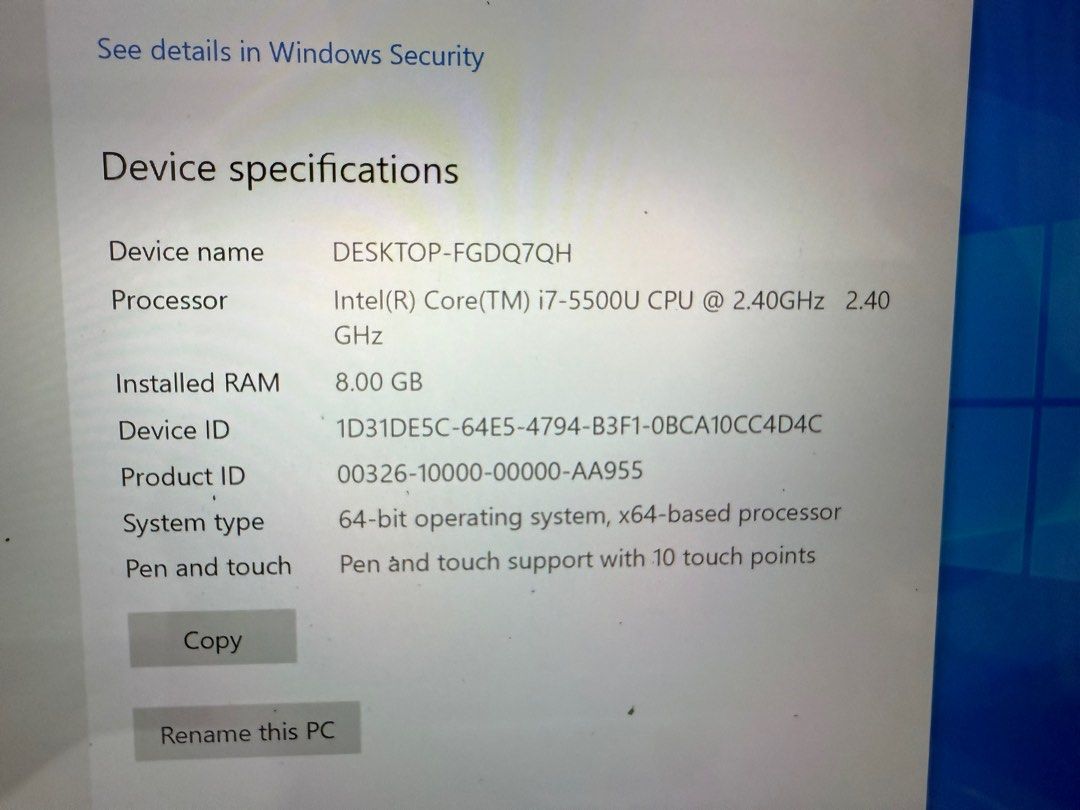 HP spectre x360 13inch  i7 5500U63140662966529113