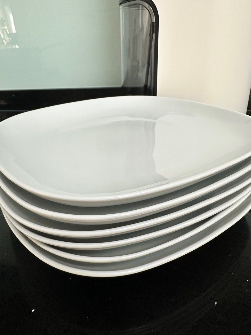 IKEA White Square Plates - Set of 6