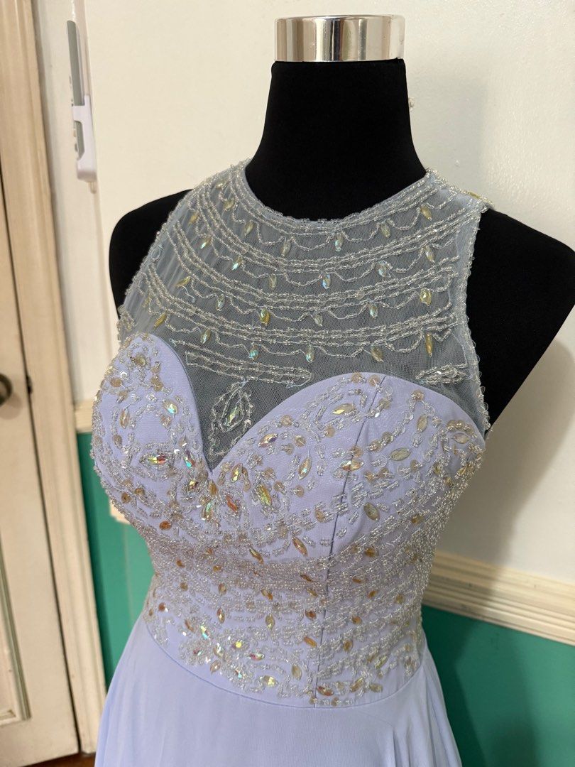 Lavander Blue Long Gown for RENT (Category: Evening dresses & gowns) located in Quezon City. Submitted by MJ_declutters (Listing ID 1382141481, Image 2). Description: Lavander Blue Long Gown for RENT size: small rent: Php 500 only deposit: Php 1,500 1 week rent period location: The Rock, Holy Spirit, Quezon City.