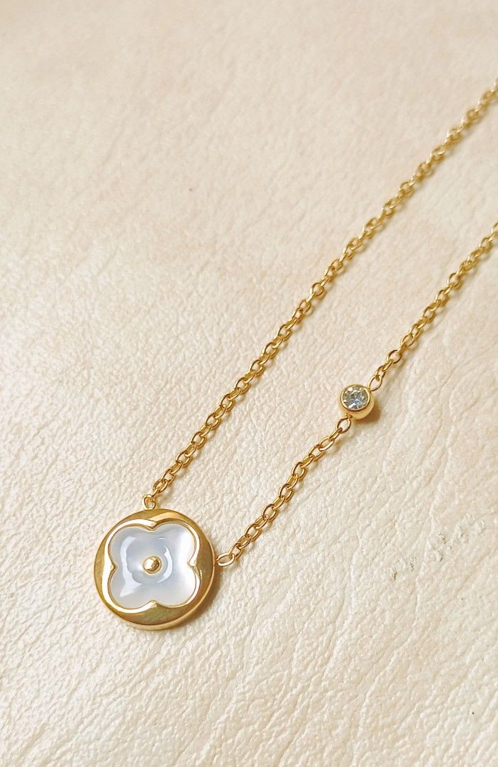 Lv necklace from japan (Category: Luxury Accessories) located in Manila. Submitted by osaze_27japanbags (Listing ID 1382153033, Image 1). Description: Lv necklace from japan no flaws with stamp with gift box size 18 inches adjustable up to 20 kindly pm me.