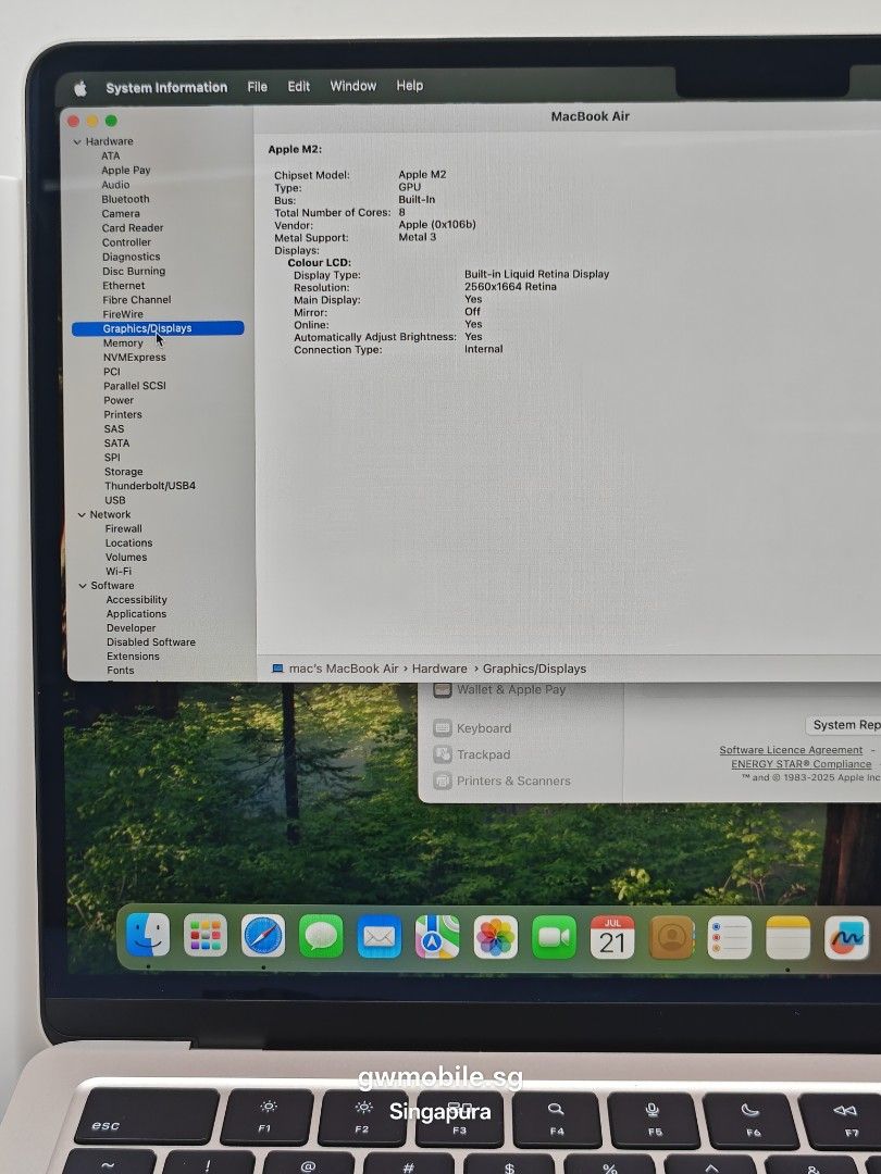 MacBook Air M2 13 inch 8/256GB 861663221267651842112