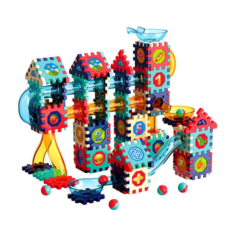 Marble Run Ball Track Building Blocks Set, Hobbies & Toys, Toys & Games ...