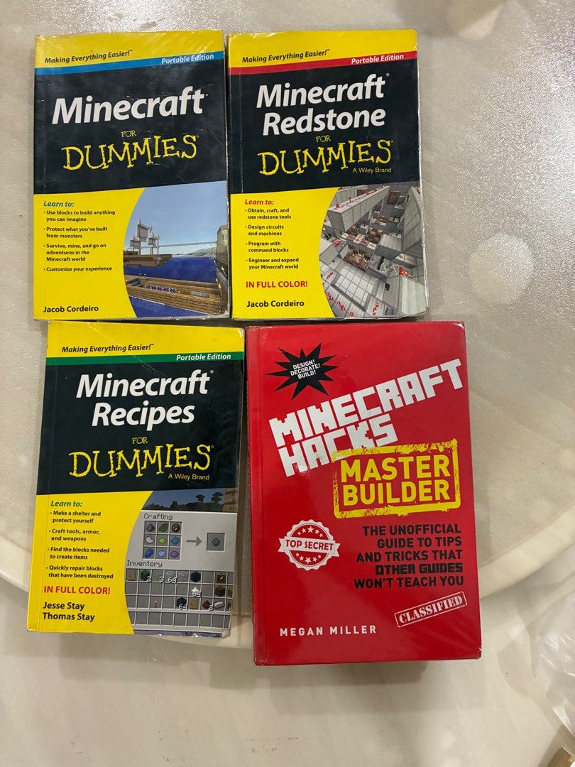 Minecraft Books for Dummies and Hacks set, Hobbies & Toys, Books ...