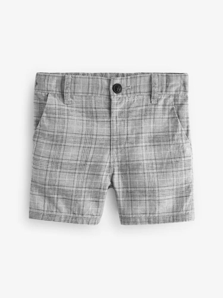 Next Grey Check Linen Blend Chino Shorts (Category: Babies & Kids Fashion) located in Sungai Petani. Submitted by prelovedbydylaaa (Listing ID 1382276891, Image 3). Description: 🌸Size 4-5y 🌸 Like New.
