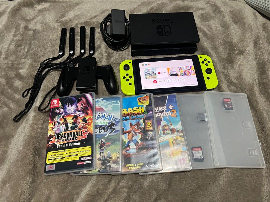 Nintendo Switch (Category: Nintendo) located in Quezon City. Submitted by joanavictorria (Listing ID 1382196780, Image 1). Description: Nintendo switch complete set with free games Dragonball The breakers Polemon legends arceus Crash bandicoot nsane trilogy Nba 2k20 Super smash brothers Overcooked 2.