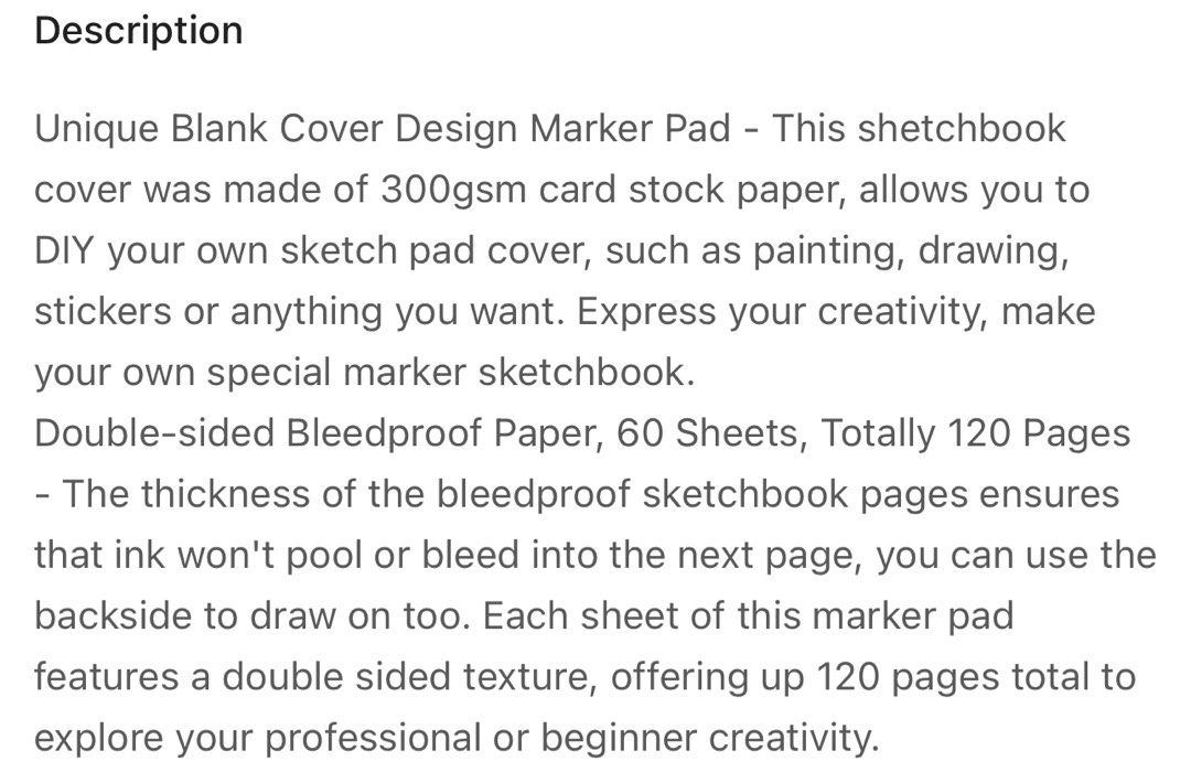 Ohuhu Marker Pad (Square) (Category: Stationery & School Supplies) located in Rizal. Submitted by artandjournals (Listing ID 1382194784, Image 3). Description: Marker Pad/Notebook only. Used two or three pages only. Price: 750 Shipping: J&T or Lalamove from Cainta, Rizal. Cost by buyer.