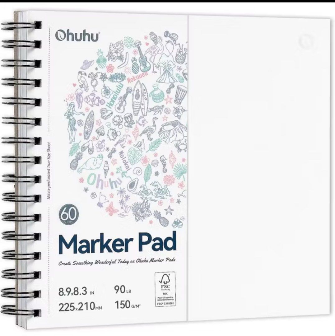 Ohuhu Marker Pad (Square) (Category: Stationery & School Supplies) located in Rizal. Submitted by artandjournals (Listing ID 1382194784, Image 2). Description: Marker Pad/Notebook only. Used two or three pages only. Price: 750 Shipping: J&T or Lalamove from Cainta, Rizal. Cost by buyer.