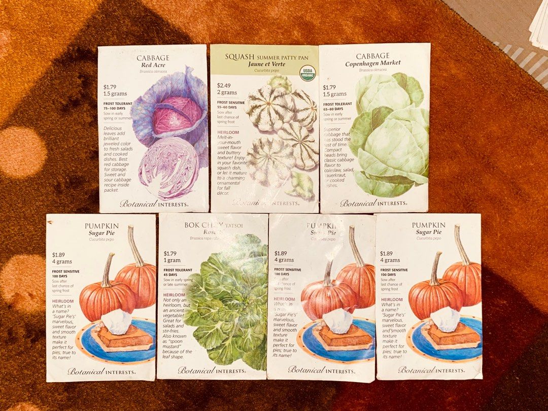 ORIGINAL BOTANICAL INTERESTS SEEDS from USA (Category: Plants & Seeds) located in Talavera. Submitted by ajlico (Listing ID 1382276877, Image 3). Description: BOTANICAL INTERESTS Seeds from USA All seeds in the website are currently 2.69 USD and above—while I’m selling all 39 seed packs for ₱2500 or individually for ₱100 with a minimum purchase of 3 packs. *REMEMBER Take note what you see in the image is what you get so manage your expectations a