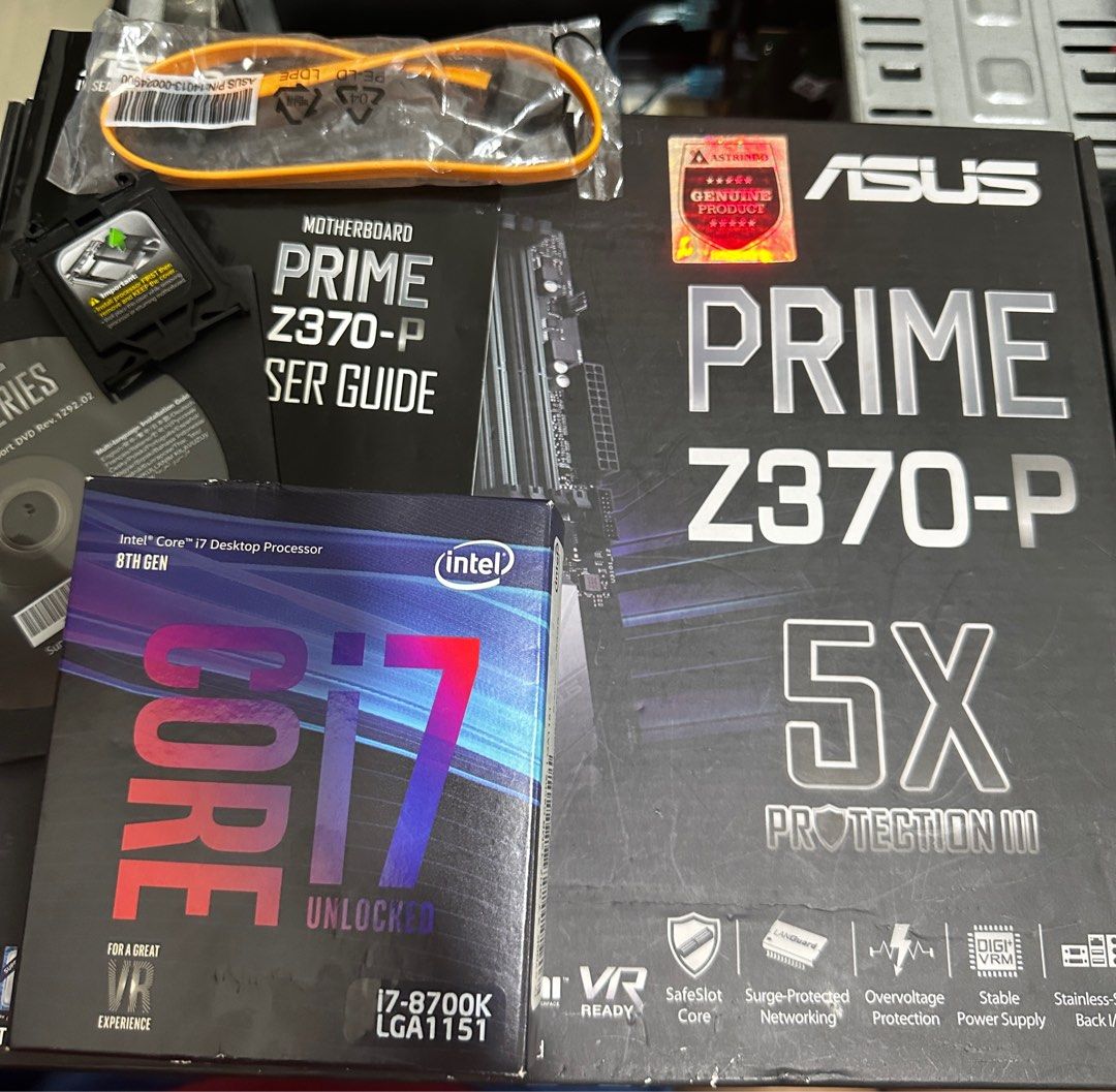 Paket Intel i7 8700K Motherboard Mobo Asus Prime Z370-P
