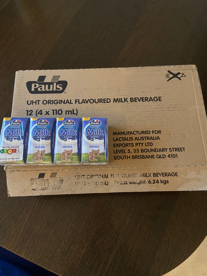 Pauls UHT Original Flavoured Milk Beverage 110ml x 32 packets, Food ...