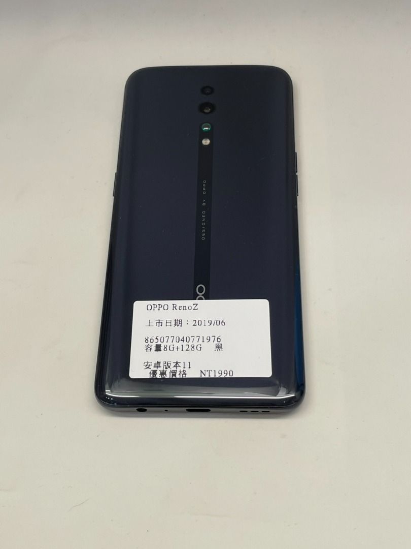 由 ssss00925 (刊登 ID 1382184996，圖片 1) 提交，位於 高雄市 (Kaohsiung) 的 （妹妹中古機）RenoZ 8+128G*高雄前鎮🚚 (類別：OPPO)，說明：▸單機 無盒裝 ▸功能正常 ▸無配件 主螢幕尺寸 6.4 inch 主相機畫素 4800 萬畫素 RAM記憶體 8 GB ROM儲存空間 128 GB。