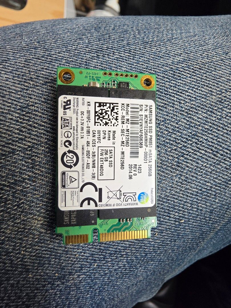 Samsung PM851 mSATA 256GB SSD632222871873301124