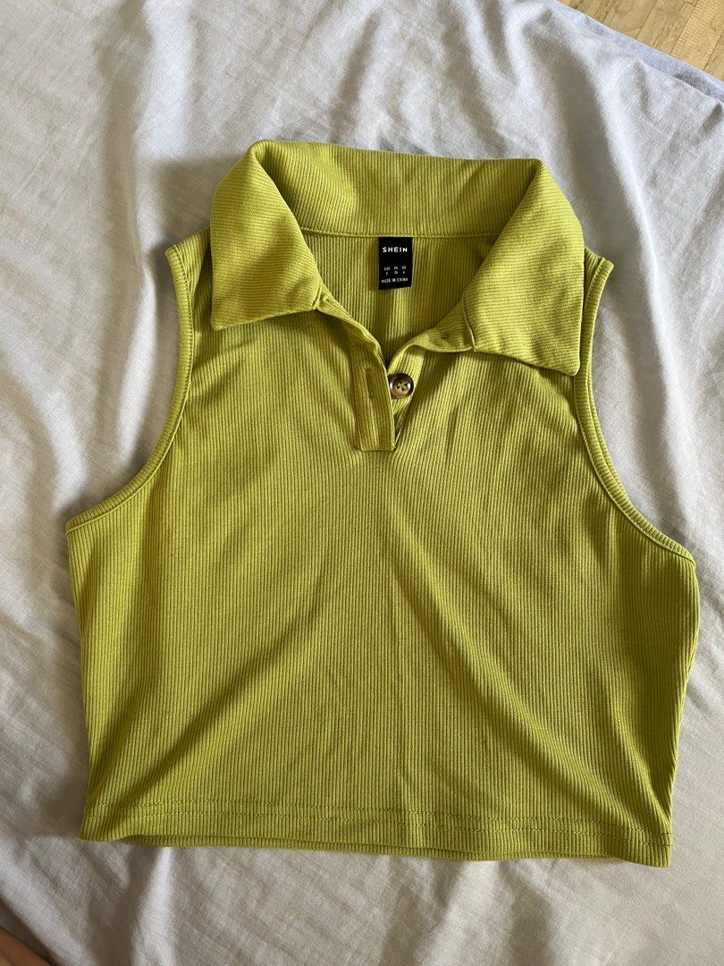 SHEIN Sleeveless Polo (Category: Sleeveless) located in Manila. Submitted by eli555 (Listing ID 1382178148, Image 1). Description: Never been used.