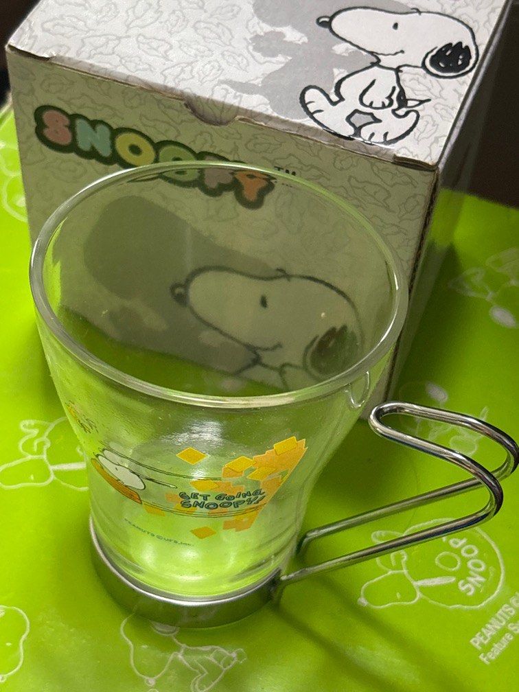 Snoopy glass cup with metal handle (Category: Coffee & Tea Tableware) located in Calamba. Submitted by cur8d (Listing ID 1382154015, Image 2). Description: .