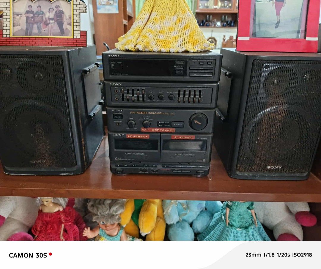 Sony mini component model FH-433R Made in Japan (Category: Soundbars, Speakers & Amplifiers) located in Iloilo. Submitted by eulneversee (Listing ID 1382183042, Image 1). Description: For sale Sony model FH-433R Mini component Made in Japan Price P6,500.00 Good working condition Am and FM are very good signal Auxiliary input good working Location: Iloilo Pm me for details.