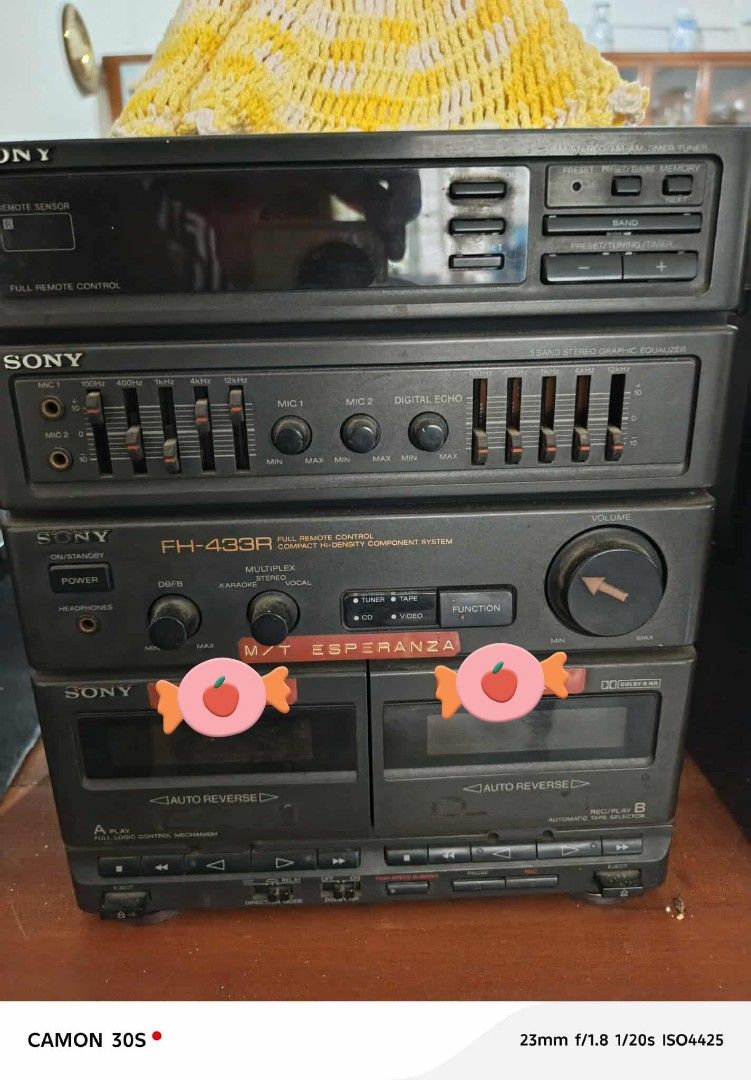 Sony mini component model FH-433R Made in Japan (Category: Soundbars, Speakers & Amplifiers) located in Iloilo. Submitted by eulneversee (Listing ID 1382183042, Image 2). Description: For sale Sony model FH-433R Mini component Made in Japan Price P6,500.00 Good working condition Am and FM are very good signal Auxiliary input good working Location: Iloilo Pm me for details.
