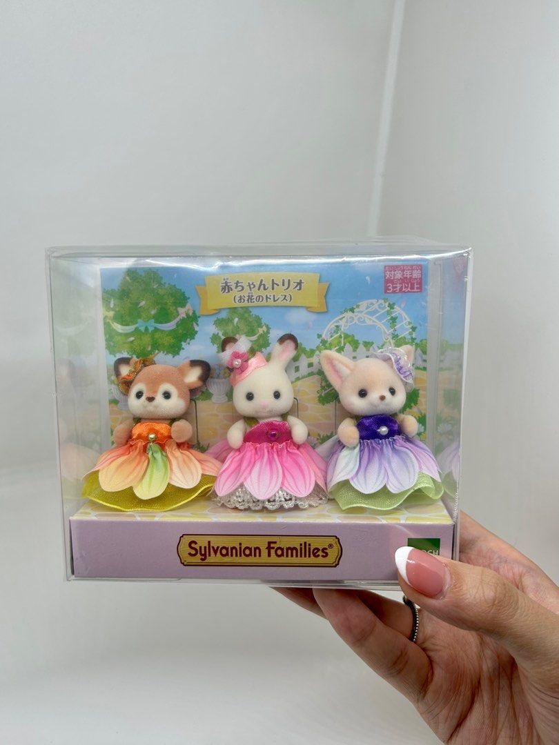 Sylvanian Limited Edition Baby Trio Flower Set (Category: Figurines & Statues) located in Manila. Submitted by tripshoppermnl (Listing ID 1382189339, Image 1). Description: — Brand new, authentic, and direct from Japan ! 💌💘 — Cutesy Limited Edition Flower Set ! 📍Location - quezon city Mop: gcash, bdo, bpi Mod: lalamove, grab express, j&t, lbc.