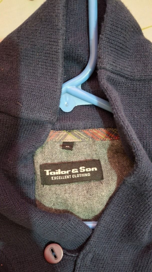 Tailor & Son Shawl-collar Knit Sweater (Category: Coats, Jackets and Outerwear) located in Baguio. Submitted by declutter_scarlet (Listing ID 1382203458, Image 3). Description: Size XL All measurements are approximate. Free shipping Location: Baguio City DM me for more info Check out my profile for more listings.