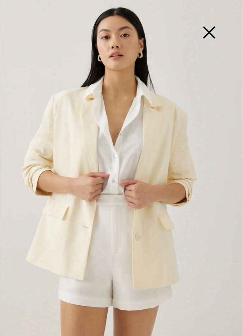 Tailored Linen Blazer | Love Bonito (Category: Coats, Jackets and Outerwear) located in Iloilo. Submitted by mn.067 (Listing ID 1382243986, Image 1). Description: - Fits small to large - Still with tag - Never used - Bought for 2,500.
