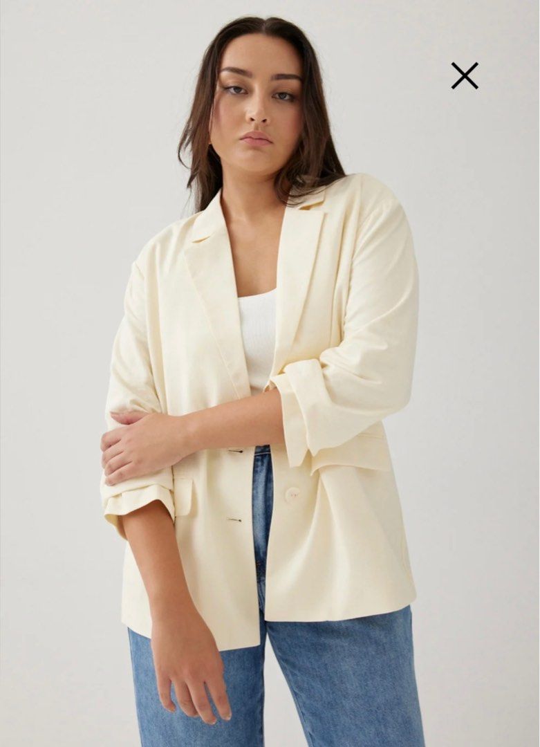 Tailored Linen Blazer | Love Bonito (Category: Coats, Jackets and Outerwear) located in Iloilo. Submitted by mn.067 (Listing ID 1382243986, Image 3). Description: - Fits small to large - Still with tag - Never used - Bought for 2,500.
