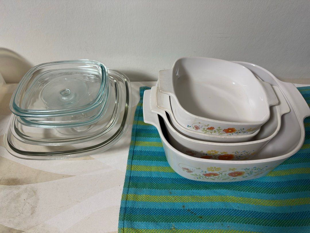 Vintage CorningWare Baking Dishes with Lids