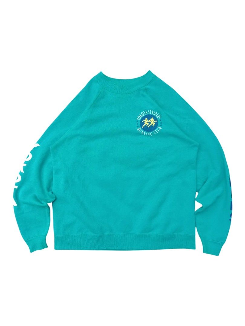 Vintage Hanes Yokota Striders Pullover Sweater (Category: Coats, Jackets and Outerwear) located in Davao. Submitted by wildhearts121 (Listing ID 1382144470, Image 2). Description: Large 23×27 Excellent Condition Issues: minimal hairline crack on prints.
