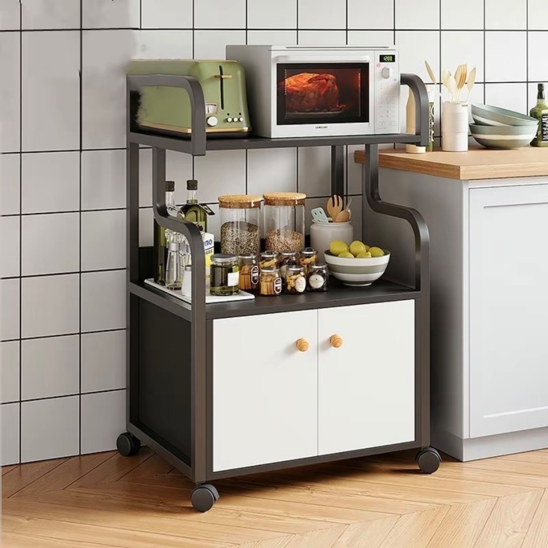 Wheeled Kitchen Storage Cabinet | Multi Layer Trolley With Cabinet ...