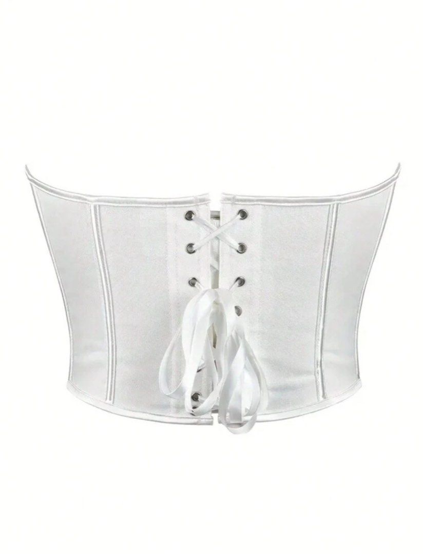 WHITE Corset Top (Category: Sleeveless) located in Caloocan City. Submitted by mimi.declutters12 (Listing ID 1382255622, Image 2). Description: MOP: Gcash or BDO .