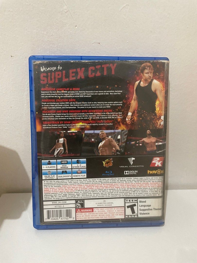 WWE 2K17 PS4 (Category: PlayStation) located in Digos. Submitted by schlawg_y2k (Listing ID 1382224811, Image 2). Description: .