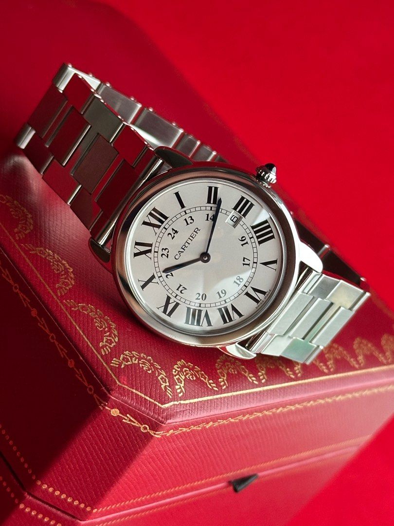 2023 Cartier Ronde 36mm (Category: Luxury Watches) located in Quezon City. Submitted by 6.oclock.ph (Listing ID 1382485455, Image 2). Description: Cartier Ronde on Steel! Condition is MINT Year 2023 with Box,Card Date Window on 3O’CLOCK Solo model | 36mm size Reference # W6701005 Price - 178,000 Open for authentication & meetups.
