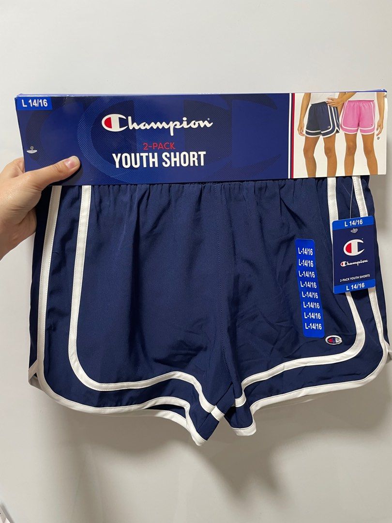 2 pcs Champion Running Shorts SET PRICE (Category: Activewear) located in Manila. Submitted by jb2025 (Listing ID 1382489961, Image 3). Description: women’s size xs loc: manila, ph 🇵🇭 mop: gcash ✈️ mod: j&t/lalamove (youth L 14-16).