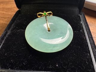 滿果綠天然翡翠a貨平安扣64224420361986110