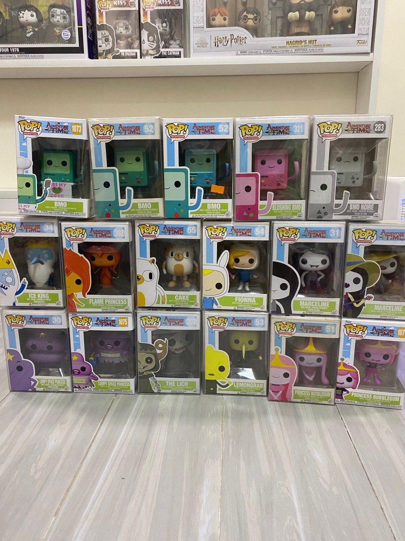 adventure time funko pop lot (Category: Designer & Blind Box Toys) located in Cavite. Submitted by vvvv.store (Listing ID 1382478173, Image 1). Description: 🎀ADVENTURE TIME PRICE LIST🎀 -1075 lumpy space princess ₱650 -1076 princess bubblegum ❌SOLD❌ -1073 BMO ₱650 -301 marceline ₱3,500 -30 lumpy space princess (og) ₱3,500 -53 lemongrab (og) ₱3,500 -303 the lich (og) ❌SOLD❌ -52 BMO (metallic) ₱3,500 -31 marceline (og) ❌SOLD❌ -34 ice king ₱4,500 -