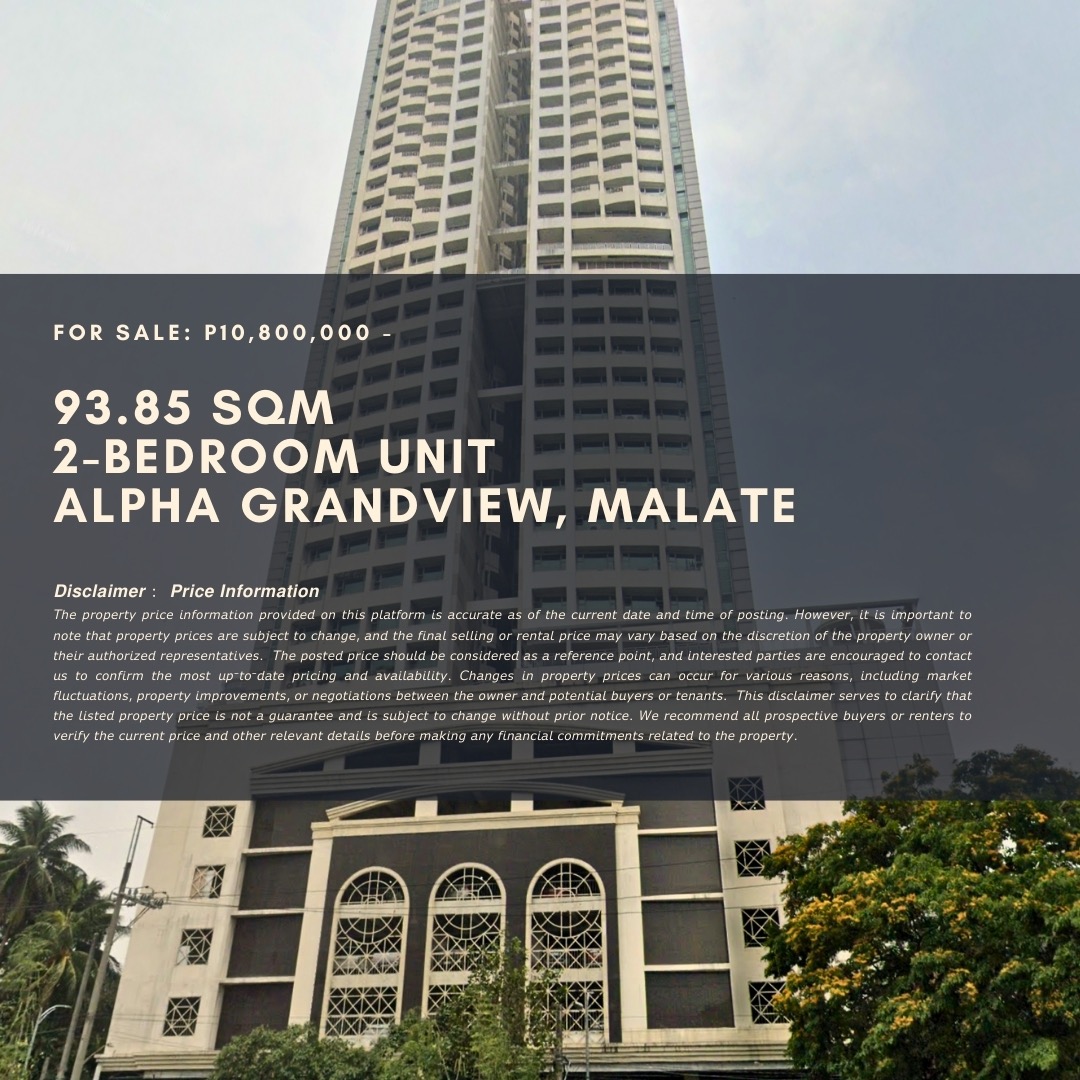 Alpha Grandview Condominium Malate For Sale, Property, For Sale ...