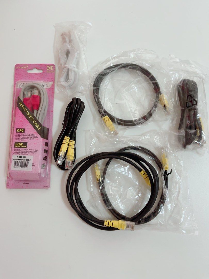Assorted Network and Audio/Video Cables632237923866901114