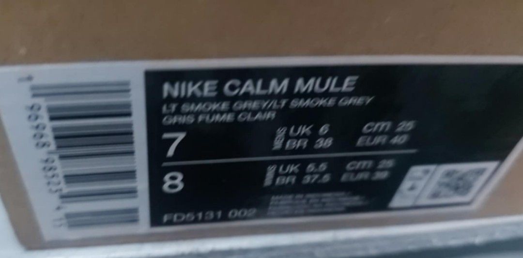 Calm mule men's sandals - lt smoke grey (Category: Slippers & Slides) located in Manila. Submitted by keepgrind2023 (Listing ID 1382414642, Image 2). Description: calm mule men's sandals - lt smoke grey original brand new size 7men 8wms.