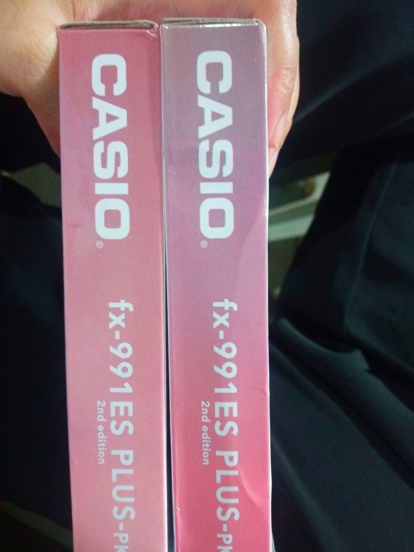 Casio FX 991 ES 2nd edition Scientific Calculator Pink (Category: Office & Business Technology) located in Tarlac. Submitted by lucym02 (Listing ID 1382384875, Image 2). Description: Casio FX 991 ES 2nd edition Scientific Calculator Pink solar and battery powered wt 417 functions & fast shift solve with complete box and manuals brand new negotiable highly recommended for stem student cons: di allowed sa prc p.s dont hesitate to message for more d