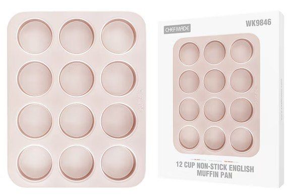 Chefmade 12 Cup NonStick English Muffin Pan