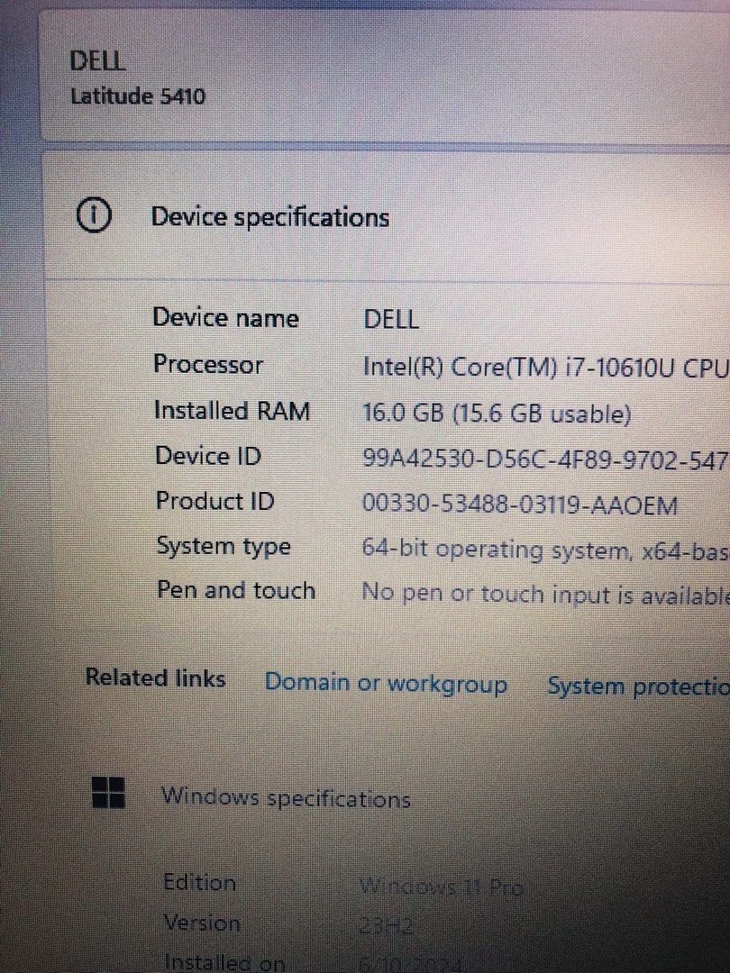 Dell Core  i7 Laptop 16GB Ram 512GB Ssd  windows 1163165660069762112