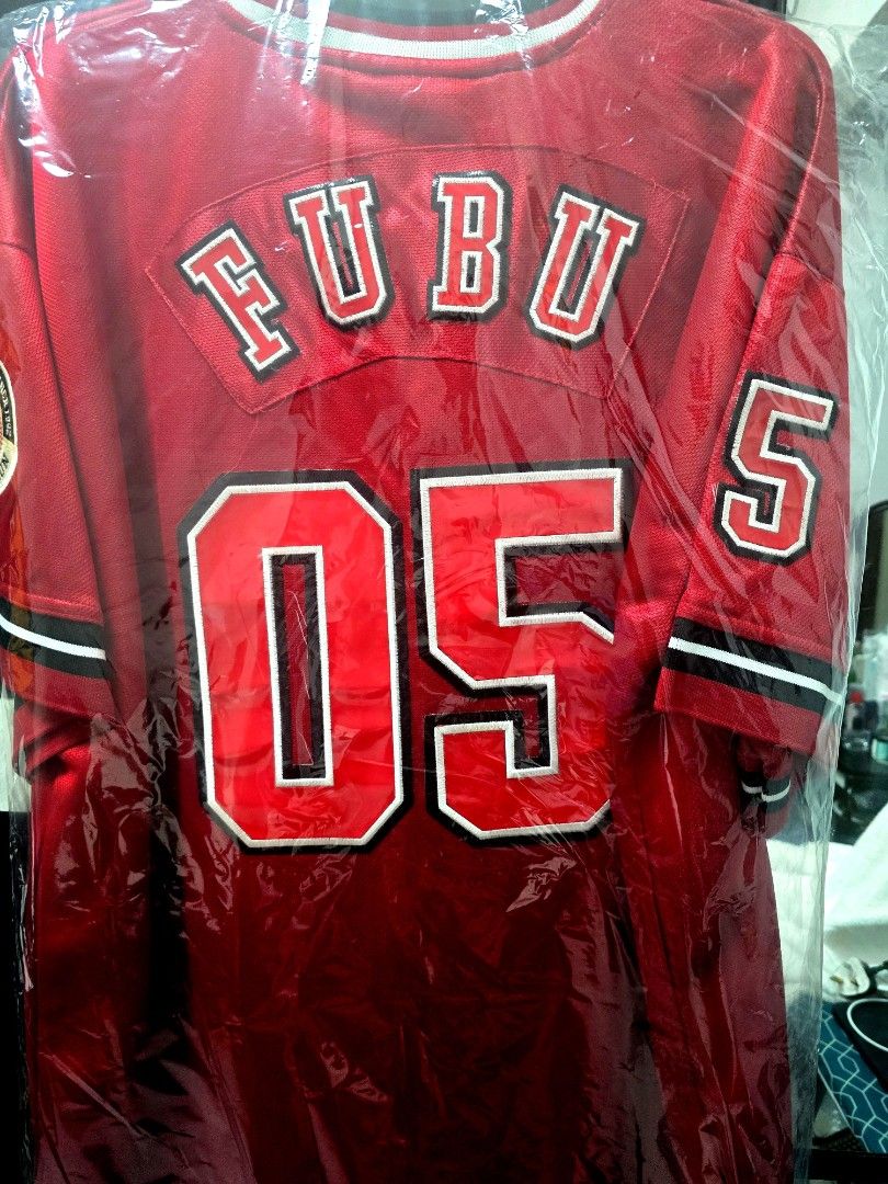 T-shirt FUBU Vintage Années 90 - Série "City Series Atlanta", Rouge, Taille L, Coupe Relaxed