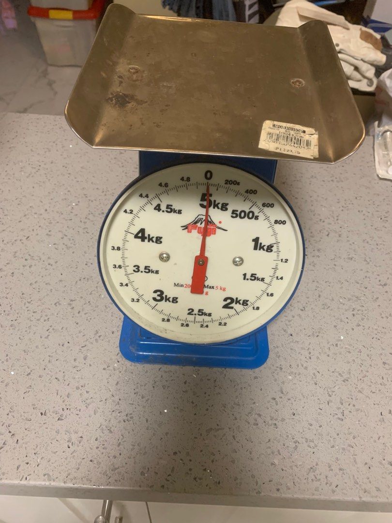 Fuji Weighing Scale 5kg (Category: Health Monitors & Weighing Scales) located in Bacoor. Submitted by pipsniper (Listing ID 1382492094, Image 1). Description: Issue: Missing Plastic Front Cover •Works Great •Japan Springs • Heavy Duty Pickup Bacoor Cavite Shipping is via Grab/Lalamove at the Buyer’s Expense No COD payment must be made via Gcash/Union Bank before shipping.
