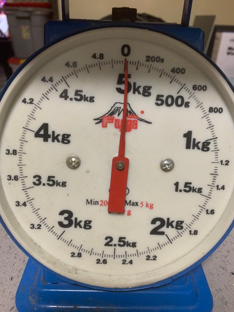 Fuji Weighing Scale 5kg (Category: Health Monitors & Weighing Scales) located in Bacoor. Submitted by pipsniper (Listing ID 1382492094, Image 2). Description: Issue: Missing Plastic Front Cover •Works Great •Japan Springs • Heavy Duty Pickup Bacoor Cavite Shipping is via Grab/Lalamove at the Buyer’s Expense No COD payment must be made via Gcash/Union Bank before shipping.