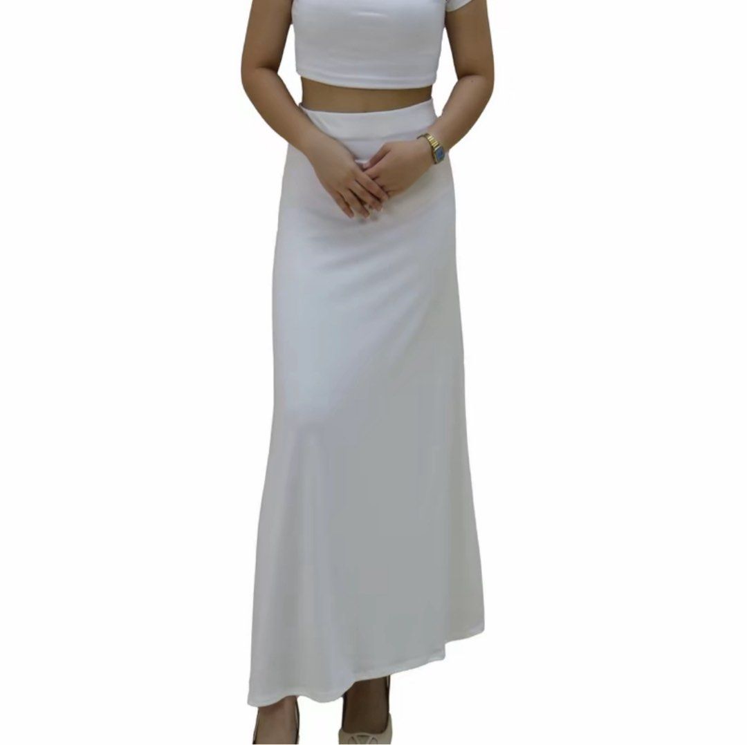 GB Ria Long Skirt (Category: Skirts) located in Guagua. Submitted by prefted (Listing ID 1382323339, Image 2). Description: haven’t worn yet - medium (26-29) - white - pink classy skirt elegant skirt for all occasion.