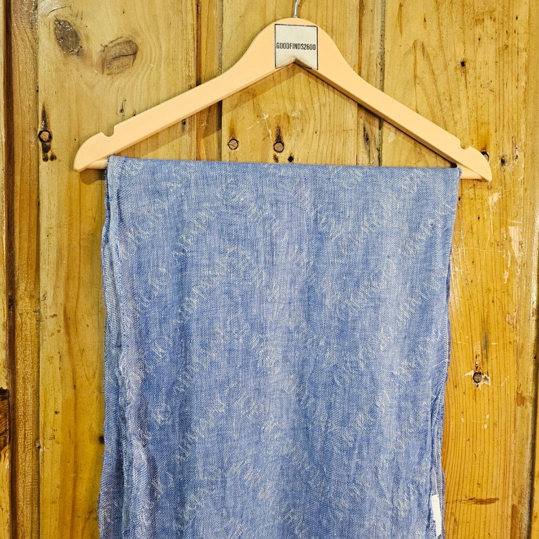 Giorgio Armani AOP Scarf (Category: Luxury Accessories) located in Baguio. Submitted by goodfinds2600v2 (Listing ID 1382397611, Image 2). Description: Size: M Dimensions: L-69 W-13.5 Description: Condition: Very Good Issue: Slight Runs ( Unnoticeable).