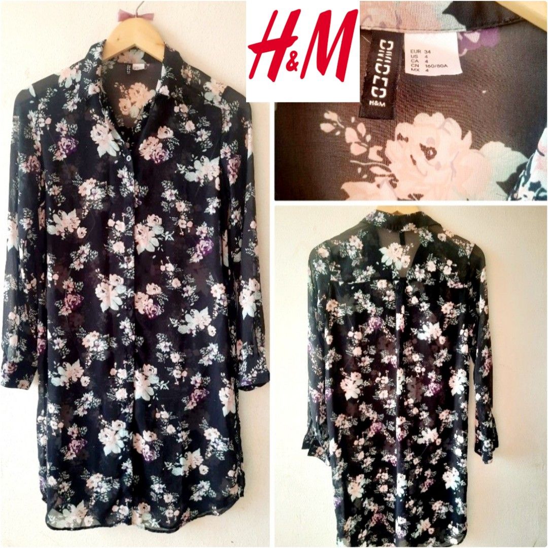 H&M see through midi dress (Category: Dresses) located in Las Pinas. Submitted by thaleamara.samutsari (Listing ID 1382452826, Image 1). Description: with slit both side. med to semi large frame.