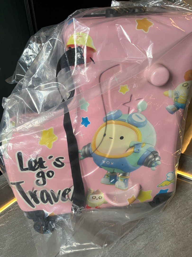 Kids ride-on luggage. (Category: Other Babies Going Out Needs) located in Kuala Lumpur. Submitted by mummyr9615 (Listing ID 1382344077, Image 1). Description: Bought this ride-on luggage for my daughter but was never used. Brand new condition. Kids will love it as they get to sit on the luggage (has handle bars) while it gets pulled when travelling. Specifications: Suitcase size 22 Wheels rotate 360degrees 3 security code lock Sturdy seat belt Ha