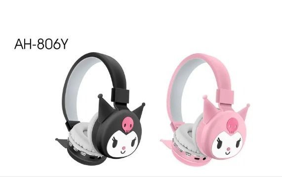 KUROMI Headsets Cute Cartoon Bluetooth Headsets Mobile Phone Computer Music Stereo Headsets Boy Gift63148621581569111