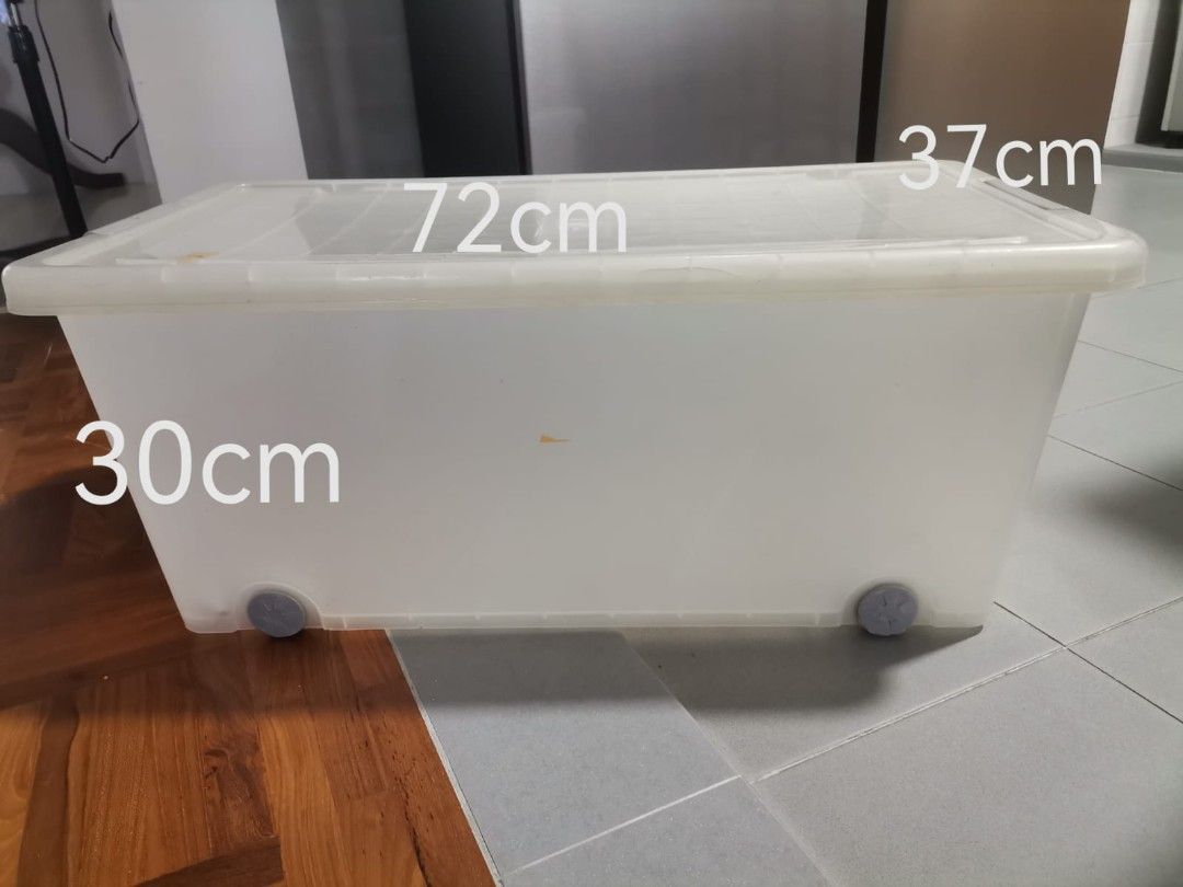 Large Plastic Storage Box with Wheels