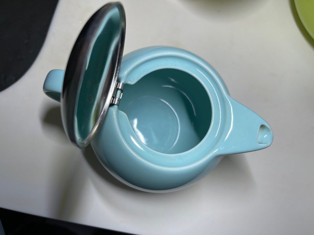 Light Blue Ceramic Teapot with Infuser65074083387907111